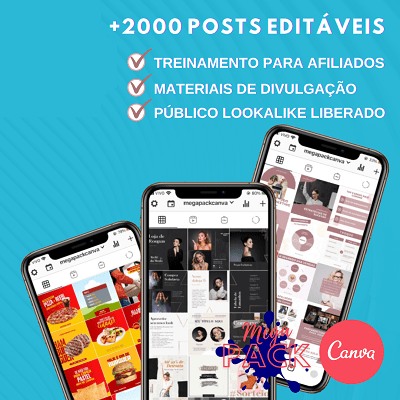  MEGA PACK CANVA | +2000 Modelos de Posts Profissionais para Redes Sociais