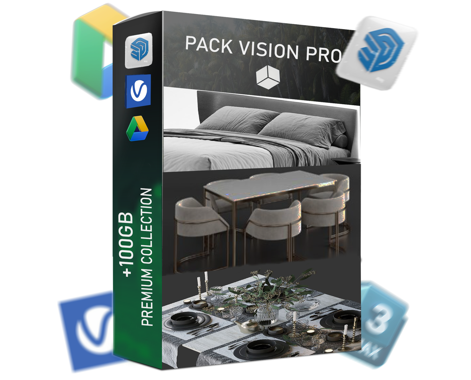 Qual é o conteúdo do Vision Pro Pack?