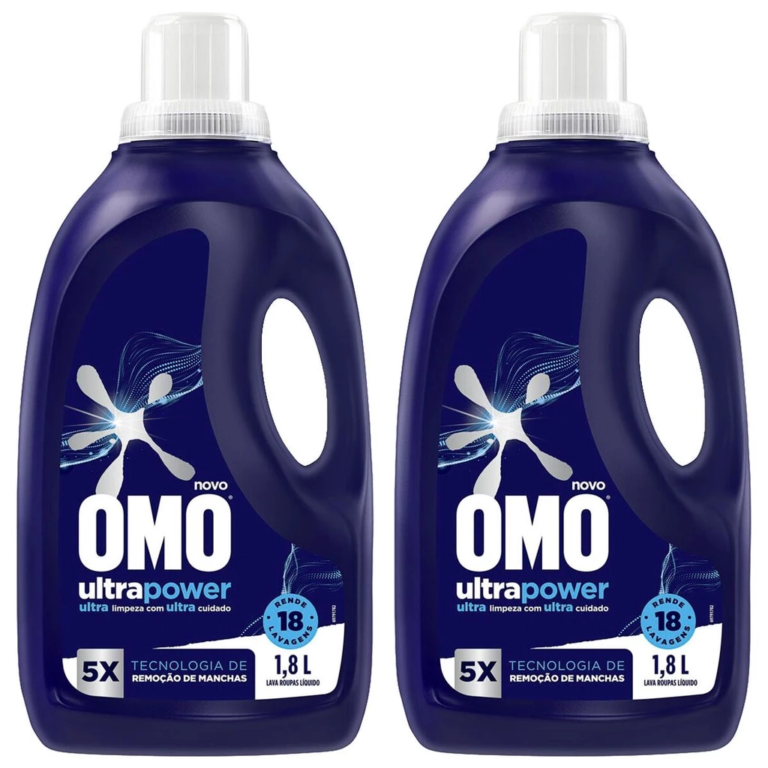 Kit 2 Lava-Roupas Líquido OMO Ultra Power 1,8L | O detergente que virou tendência nas lavanderias em 2026