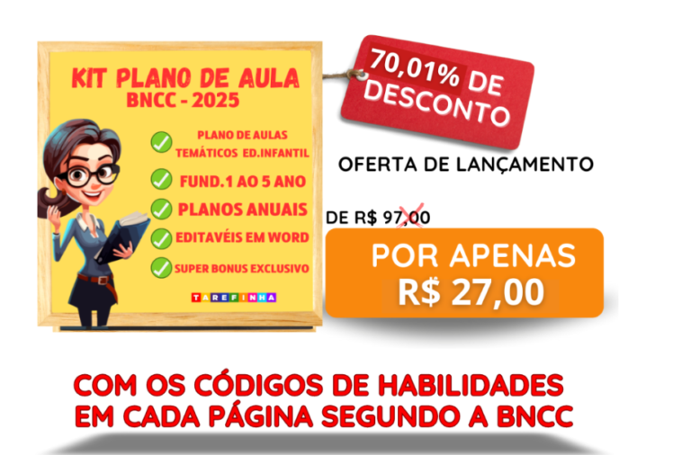KIT PLANO DE AULA 2026 – Bruno Miranda de Sena | eBook PDF + Praticidade, BNCC, Organização