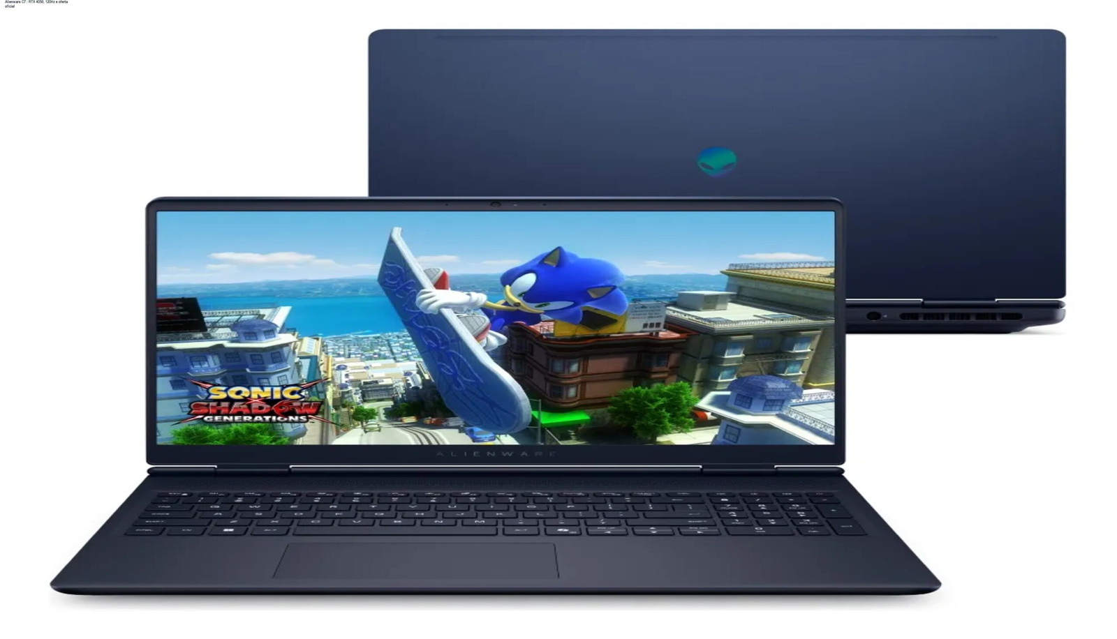 Notebook Alienware C7 rodando jogos com RTX 4050 e tela de 120Hz, proporcionando jogabilidade fluida