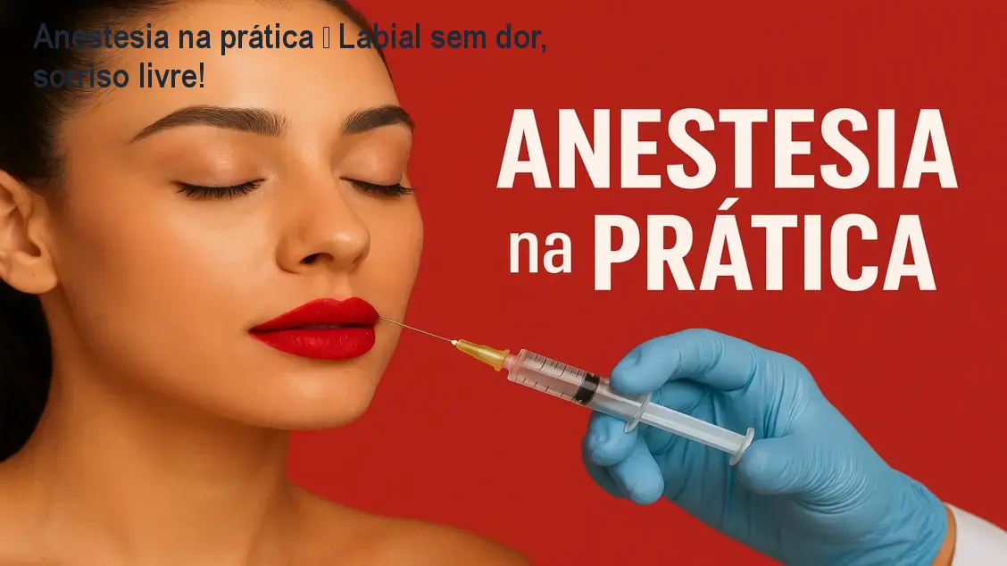 Dra. Barbara Ribeiro demonstrando a técnica de anestesia labial indolor em procedimento real