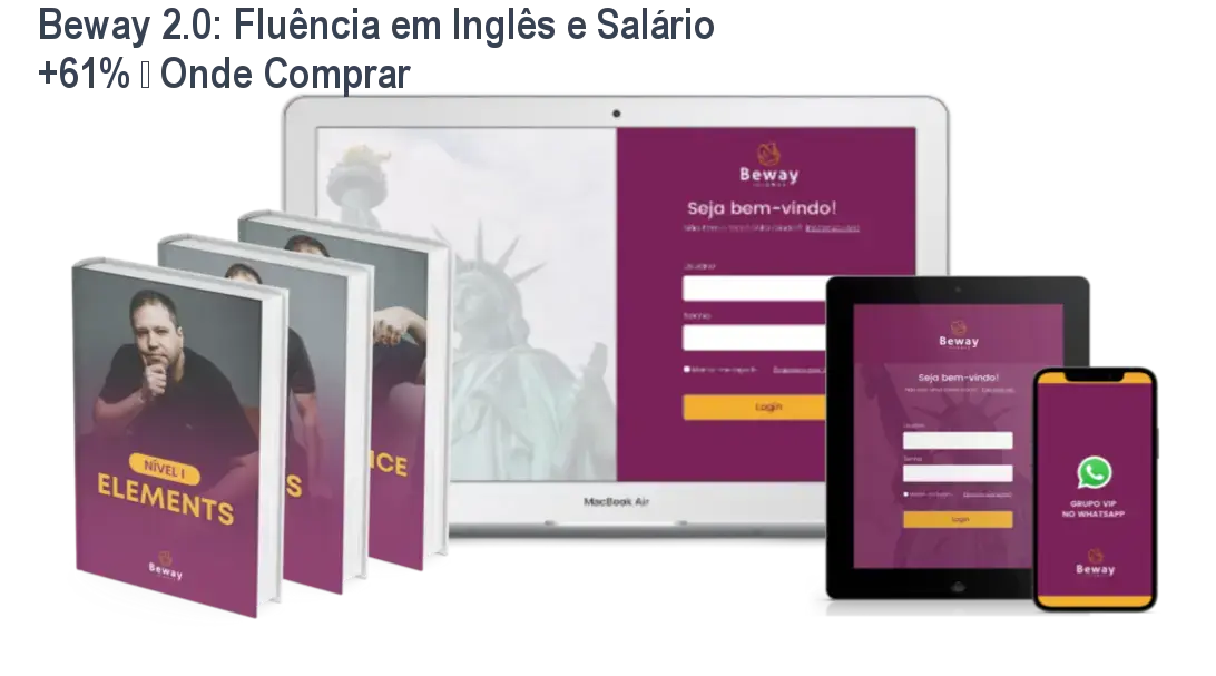 Aluno praticando inglês com o curso Beway 2.0 e aumentando sua confiança na fala