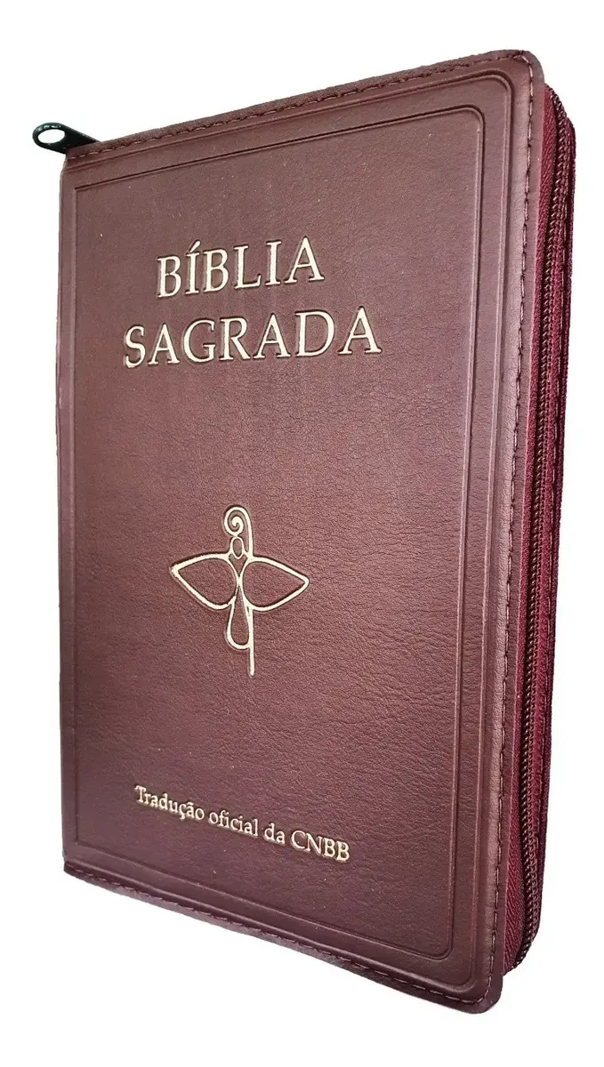Capa da Bíblia Sagrada CNBB 6ª edição com fechamento em zíper