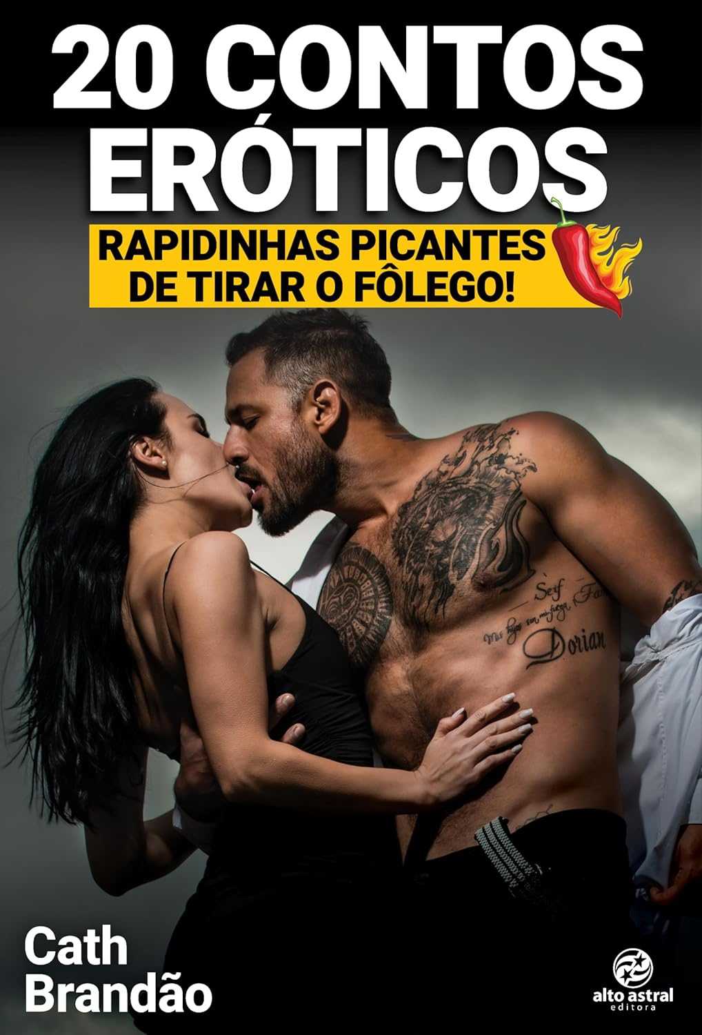 Capa do livro 20 contos eróticos de Cath Brandão exibindo cenas sensuais e urbanas