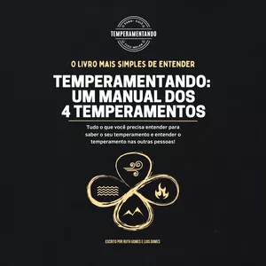 Capa do e-book Temperamentando mostrando símbolos dos quatro temperamentos e autores Ruth e Luis Gomes