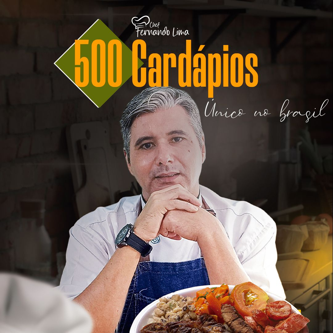 Imagem do cardápio com 500 opções montadas, mostrando variedade e praticidade para restaurantes