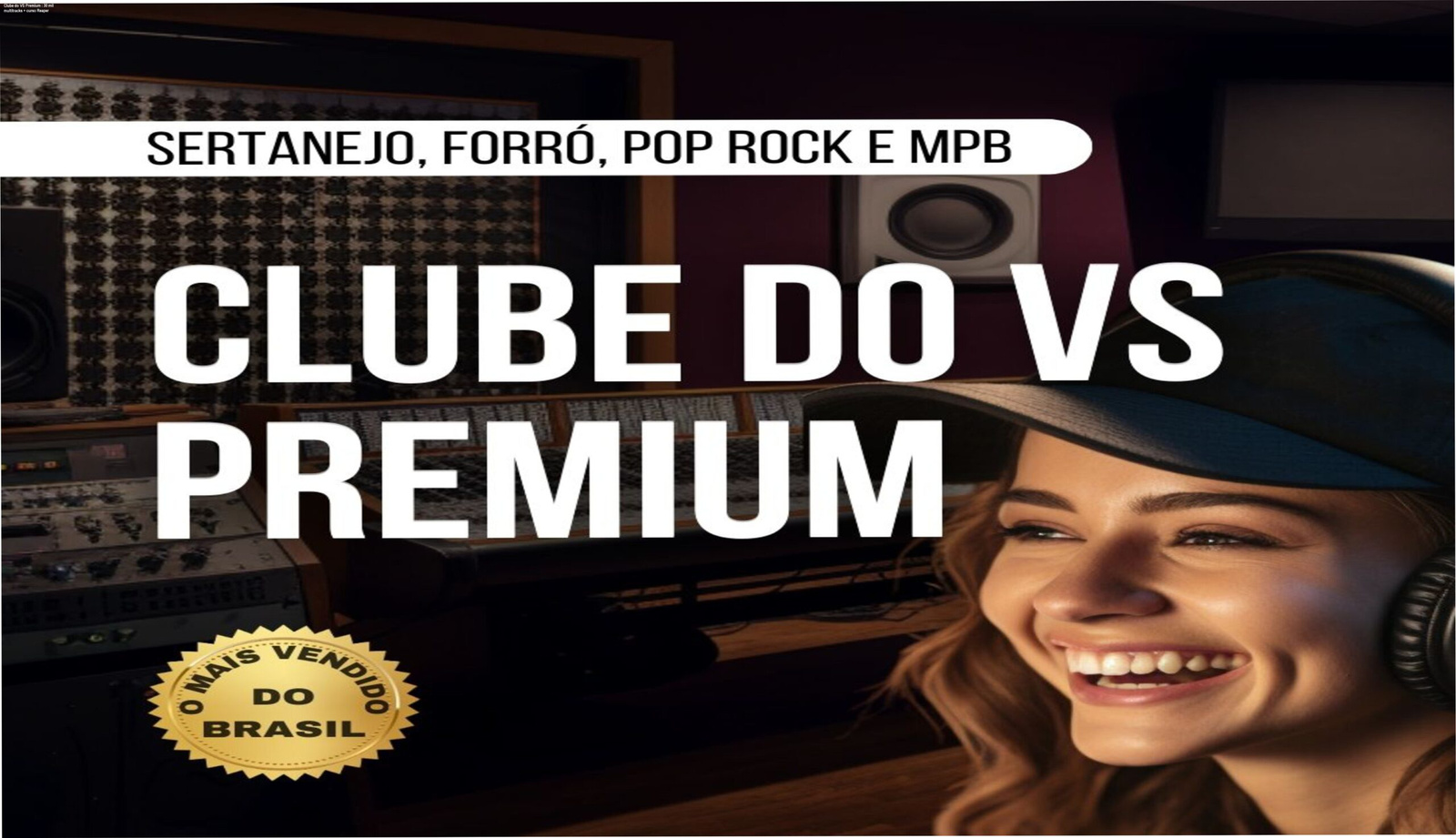 Tela da plataforma Clube do VS Premium exibindo biblioteca de multitracks e módulos do curso de Reaper