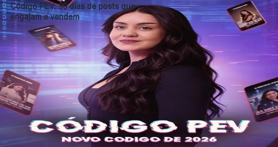 Cronograma Código PEV mostrando calendário de posts para Instagram que aumenta engajamento e vendas