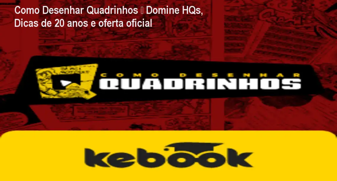 Capa do curso Como Desenhar Quadrinhos mostrando um artista criando uma história em quadrinhos com dicas práticas