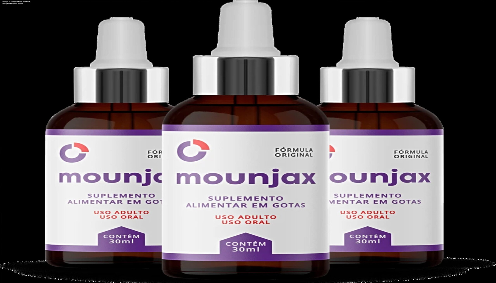 Comparação entre o suplemento Mounjax em gotas e a alternativa natural ao Ozempic, destacando ingredientes, eficácia e segurança