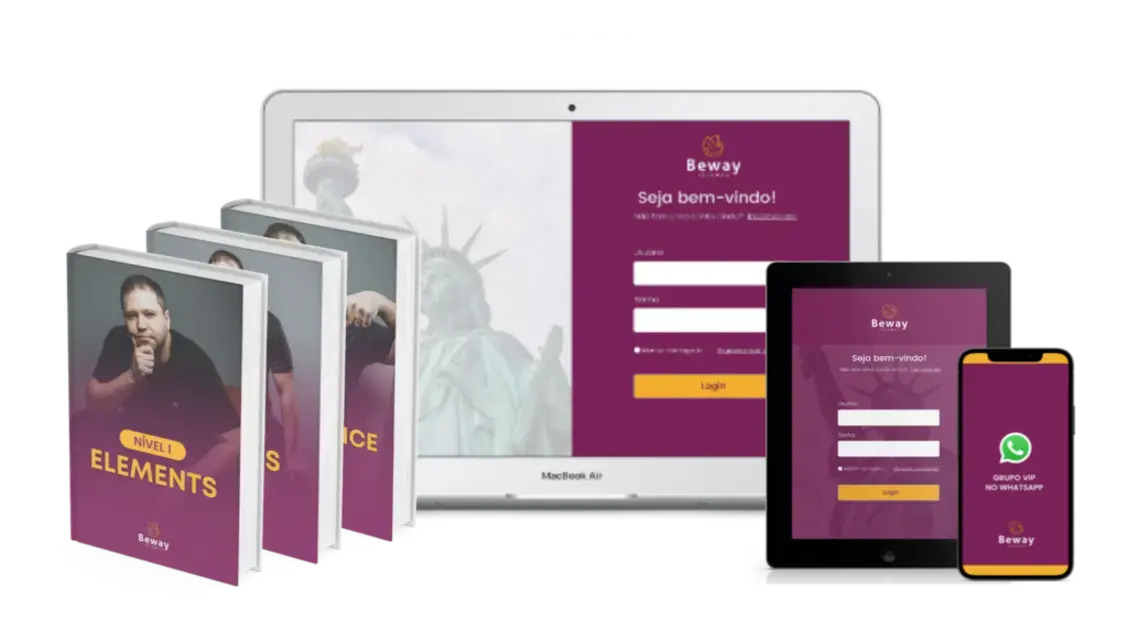 Professor Jonas ensinando inglês no curso online Beway 2.0 com foco em conversação real