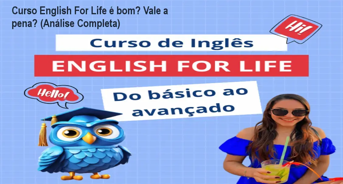 Tela do curso English For Life da Ana Paula mostrando material prático de estudo para alunos