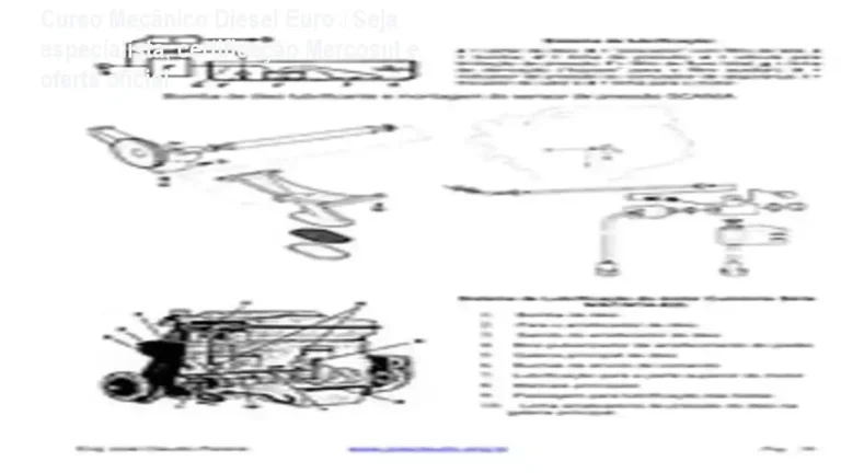Imagem do Curso Mecânico Diesel Euro mostrando aulas práticas de diagnóstico e certificação Mercosul
