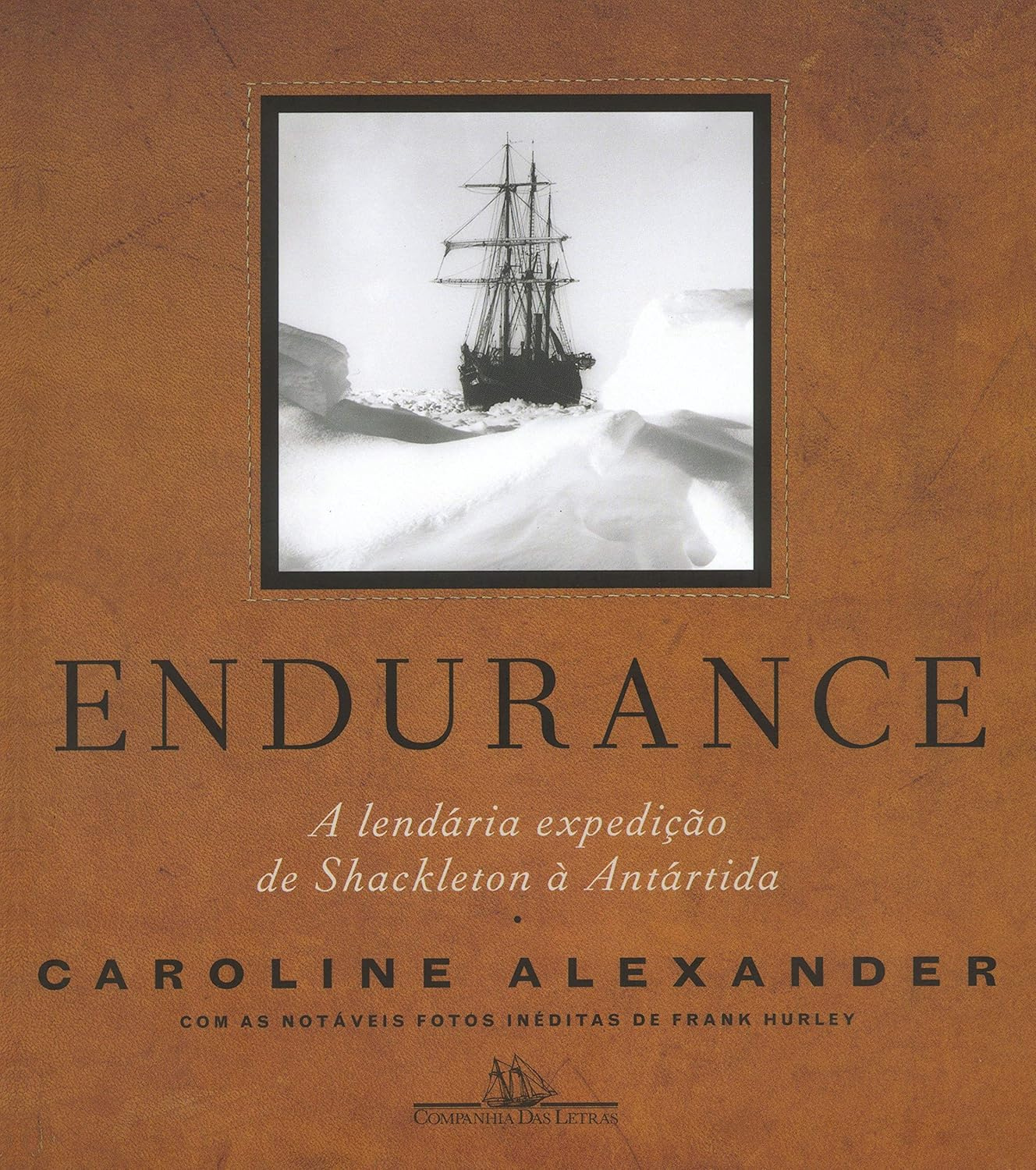 Capa do livro Endurance de Caroline Alexander mostrando a expedição de Shackleton na Antártida