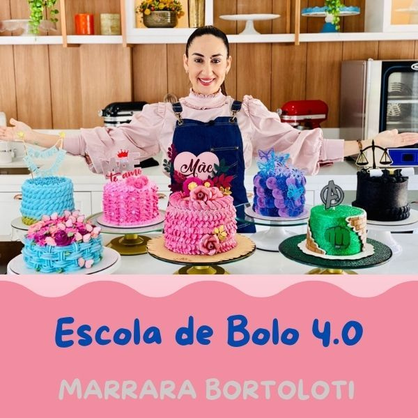 Marrara Bortoloti ensinando confeitaria profissional e estratégias de vendas com curso completo 4 em 1