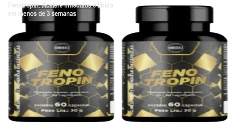 Frasco de Fenotropin ao lado de feno‑grego, mostrando força e energia para treino