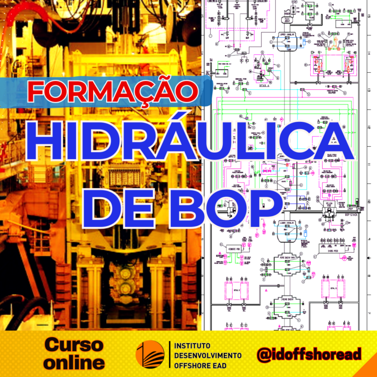 Capa do curso Formação BOP Hidráulica com diagramas e equipamentos offshore