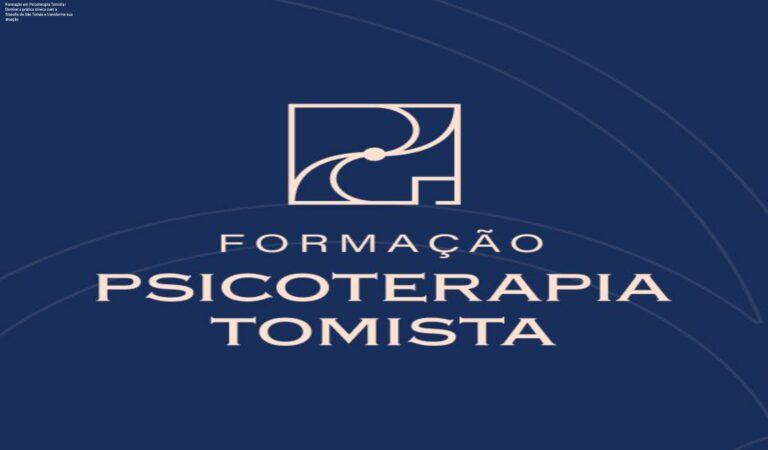 Imagem da página do curso Formação em Psicoterapia Tomista mostrando a capa do programa e destaque para a abordagem tomista na prática clínica