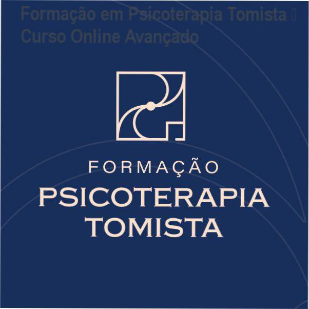 Imagem da formação em Psicoterapia Tomista mostrando selo Hotmart e referência a São Tomás de Aquino