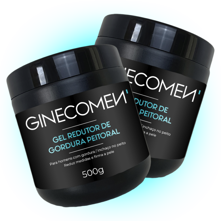 Gel Redutor de Ginecomastia Ginecomen Masto-4 com Blend Masto-4 para redução de gordura peitoral e melhora estética masculina