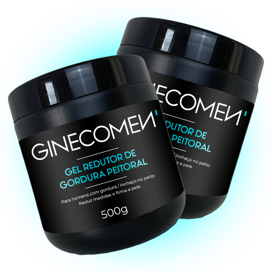 Gel Redutor de Ginecomastia Ginecomen Masto-4 com Blend Masto-4 para redução de gordura peitoral e melhora estética masculina