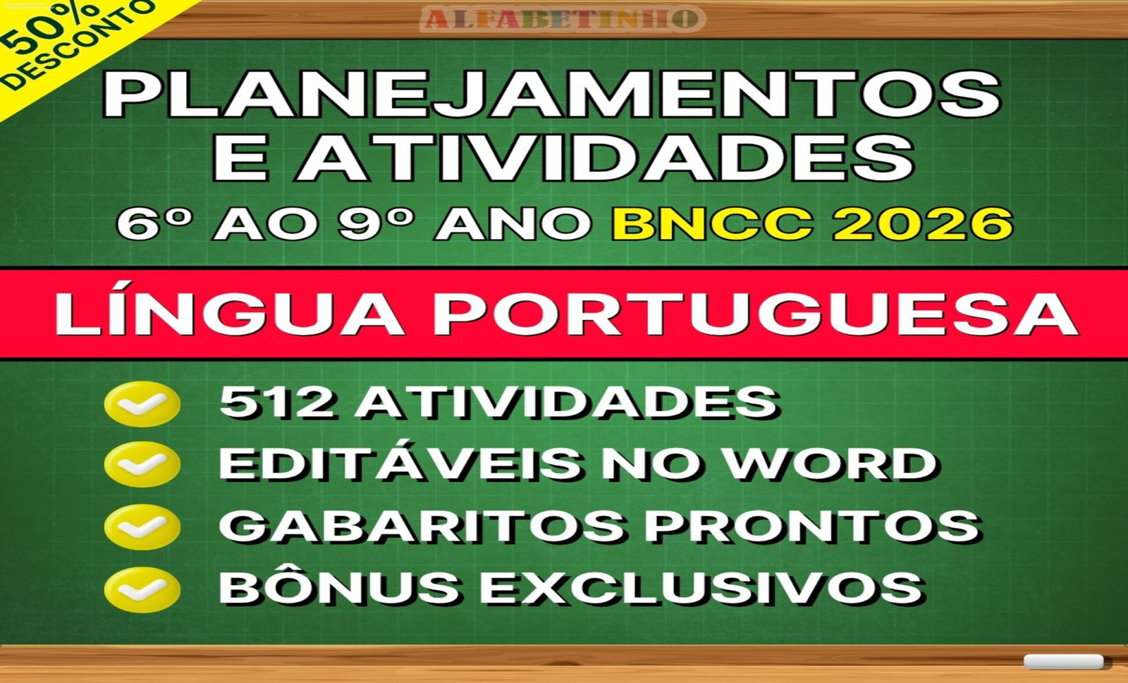 Pack de planejamentos e atividades editáveis de Língua Portuguesa alinhados à BNCC 2026 para 6º ao 9º ano
