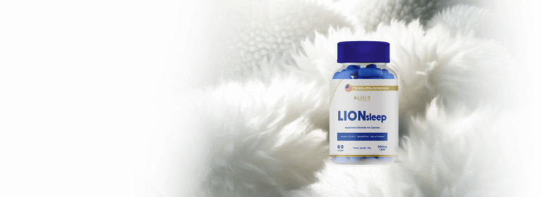 Imagem do suplemento Lion Sleep em embalagem branca, destacando sono reparador e rotina saudável