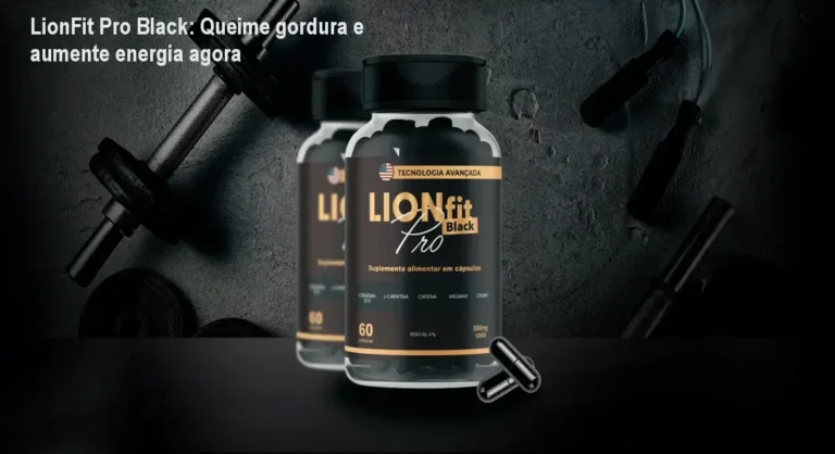Frasco de LionFit Pro Black sendo usado antes do treino para queimar gordura
