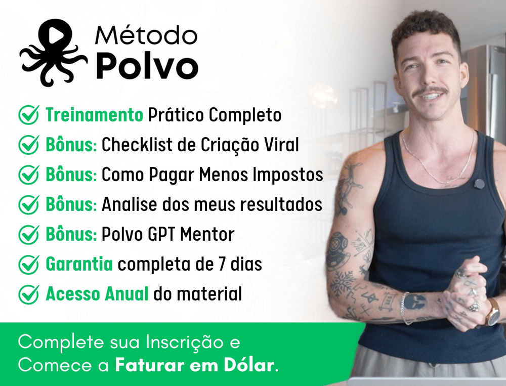 Ilustração de pessoa usando celular para ganhar até US$200 por dia com o Método Polvo 4x1