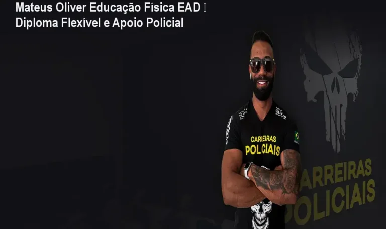 Curso EAD de Educação Física Mateus Oliver, diploma flexível com foco em carreiras policiais