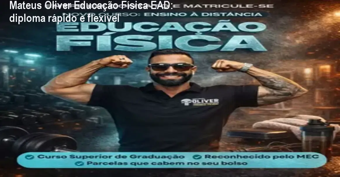 Aluno estudando Educação Física EAD do Instituto Oliver com foco em concursos policiais