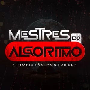 Ilustração de um canal YouTube "dark" com símbolos de IA, dinheiro e algoritmo, mostrando que é possível crescer sem aparecer.