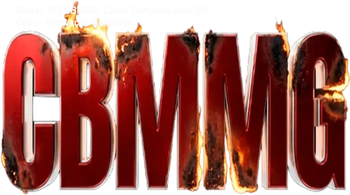 Imagem do curso Missão 193 CBMMG mostrando material QR Code e foco na aprovação do concurso