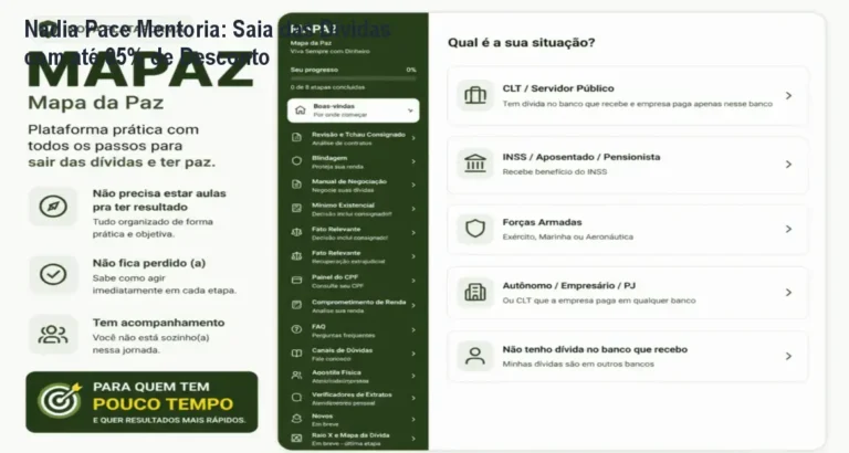 Mentoria Nadia Pace ajudando a limpar nome e reduzir dívidas com a IA Nádio