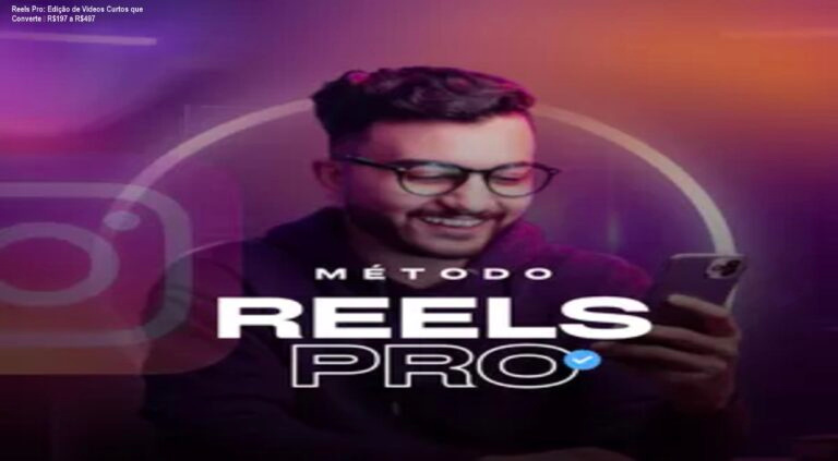 Tela de celular mostrando edição de Reels Pro com efeitos dinâmicos que aumentam a retenção