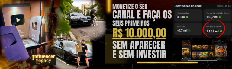 Tio San Influencer Milionário Legacy curso de monetização no YouTube