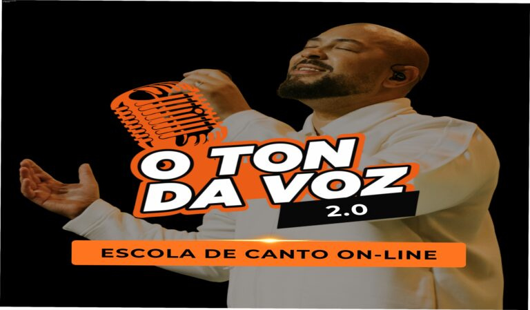 Imagem promocional do curso Ton da Voz by Ton Carfi mostrando técnicas vocais e comunidade de cantores