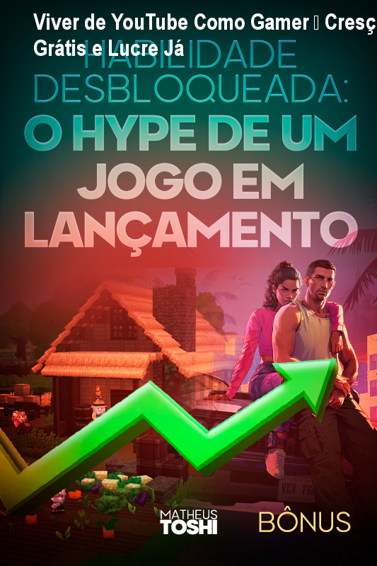 Imagem do curso Viver de YouTube Como Gamer mostrando o módulo de criação de conteúdo gamer e resultados de visualizações