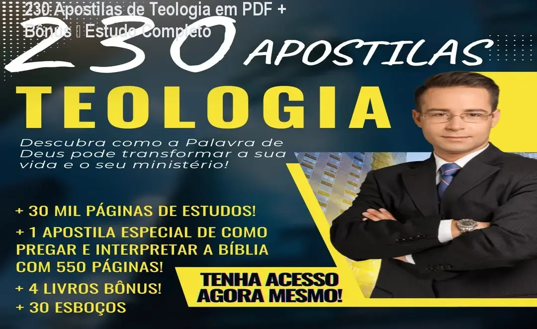 230 Apostilas de Teologia em PDF + Bônus – Estudo Completo