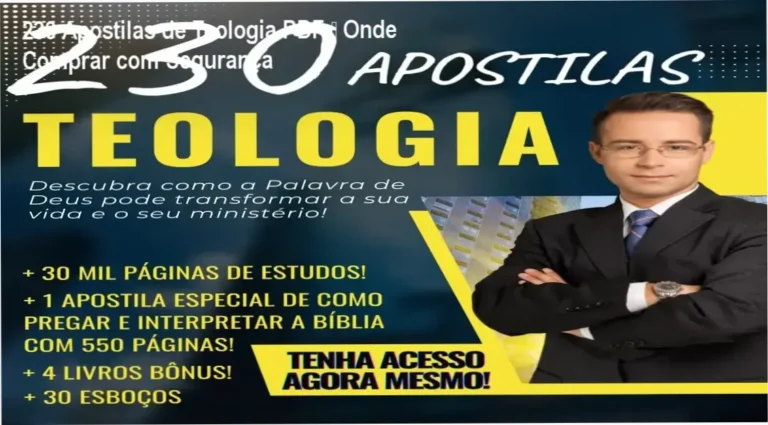 230 Apostilas de Teologia Danilo Moraes cupom desconto
