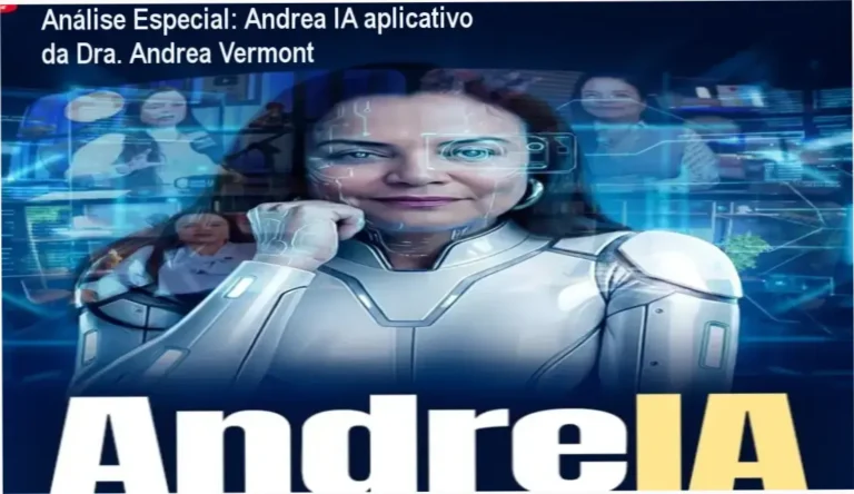Capa informativa sobre o tema Andrea IA aplicativo da Dra. Andrea Vermont