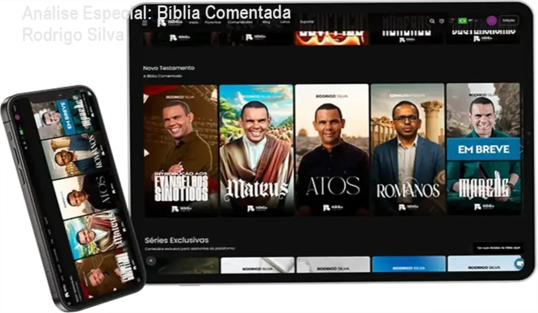 Capa informativa sobre o tema Bíblia Comentada Rodrigo Silva