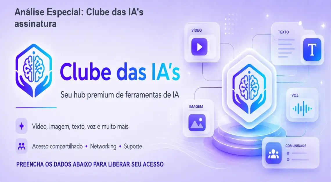Capa informativa sobre o tema Clube das IA's assinatura
