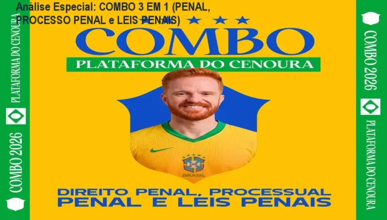 Capa informativa sobre o tema COMBO 3 EM 1 (PENAL, PROCESSO PENAL e LEIS PENAIS)
