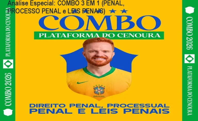 Capa informativa sobre o tema COMBO 3 EM 1 (PENAL, PROCESSO PENAL e LEIS PENAIS)