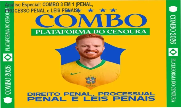 Capa informativa sobre o tema COMBO 3 EM 1 (PENAL, PROCESSO PENAL e LEIS PENAIS)