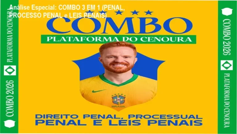 Capa informativa sobre o tema COMBO 3 EM 1 (PENAL, PROCESSO PENAL e LEIS PENAIS)
