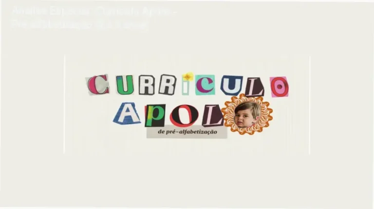 Capa informativa sobre o tema Currículo Apolo - Pré-alfabetização (2 a 5 anos)