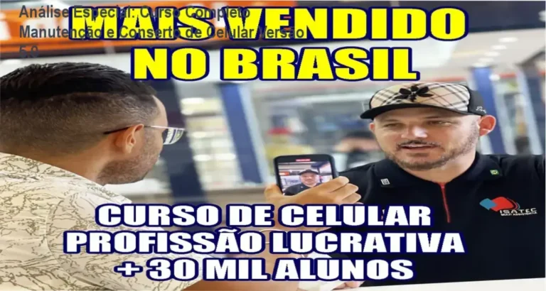 Capa informativa sobre o tema Curso Completo Manutenção e Conserto de Celular Versão 5.0